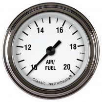 White Hot 2-1/8" F/Swp Air/Fuel Ratio Gauge - SLF