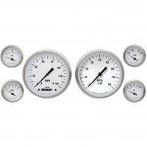 White Hot 6 Gauge Kit 4-5/8" Speedo,Tach & 4 2-1/8" - SLF