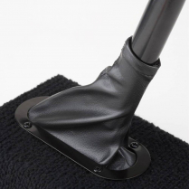 Transmission Hand E-Brake Boot with Alum Trim Ring - Black