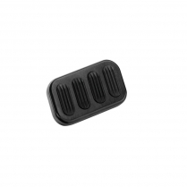 Brake Pedal Pad 3" x 2" - Black Alum & Rubber