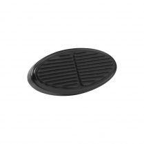 Mini Oval Brake Pedal - Black Aluminum & Rubber