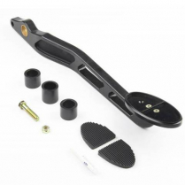 Kugel 90 Deg XL Oval Auto Brake Pedal Arm - Black & Rubber