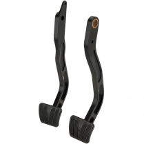 1967-72 Chevy/GMC P/U Rect Brake/Clutch Pedal Arms Black/Rub