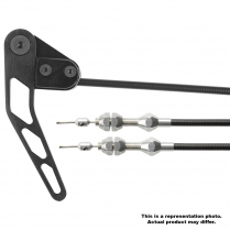 Hood Release Cable Kit with Black Handle - Braided Stainless