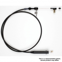 Ford AOD Transmission Kickdown Cable - Black Braided SS