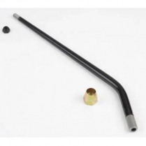 Lokar Thread On Single Bend Shifter Stick - 16" Black