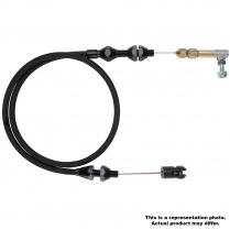 Hi-Tech 24" Tuned Port/Vortec Throttle Cable Kit - All Black