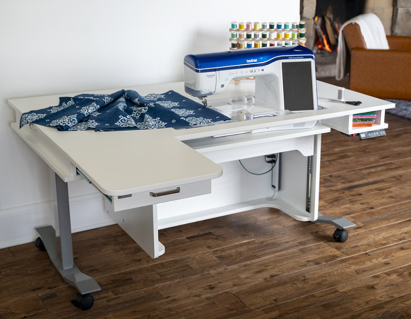 Adjule Sewing Table Cabinets