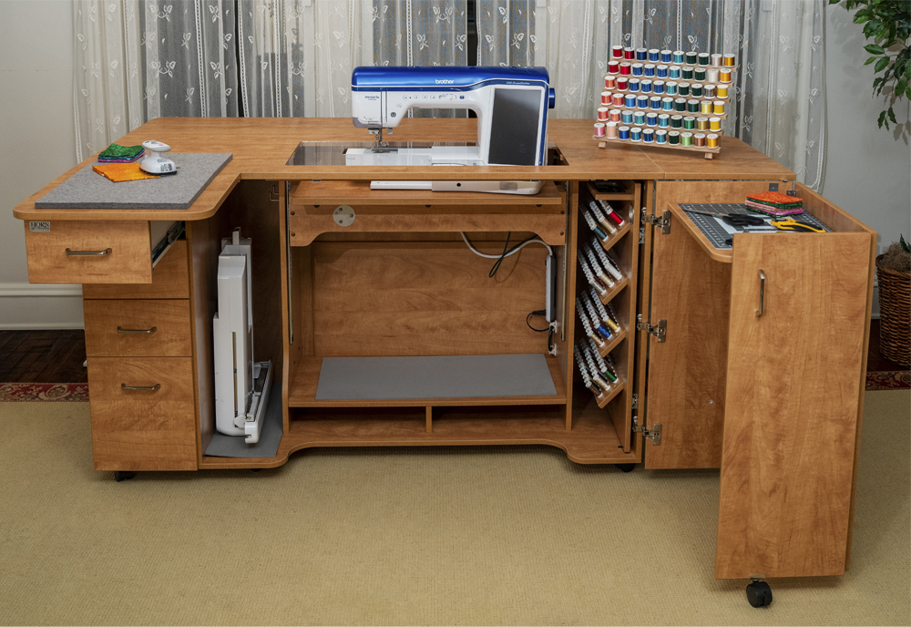 Best Sewing And Quilting Cabinets For Large Machines Made In The Usa